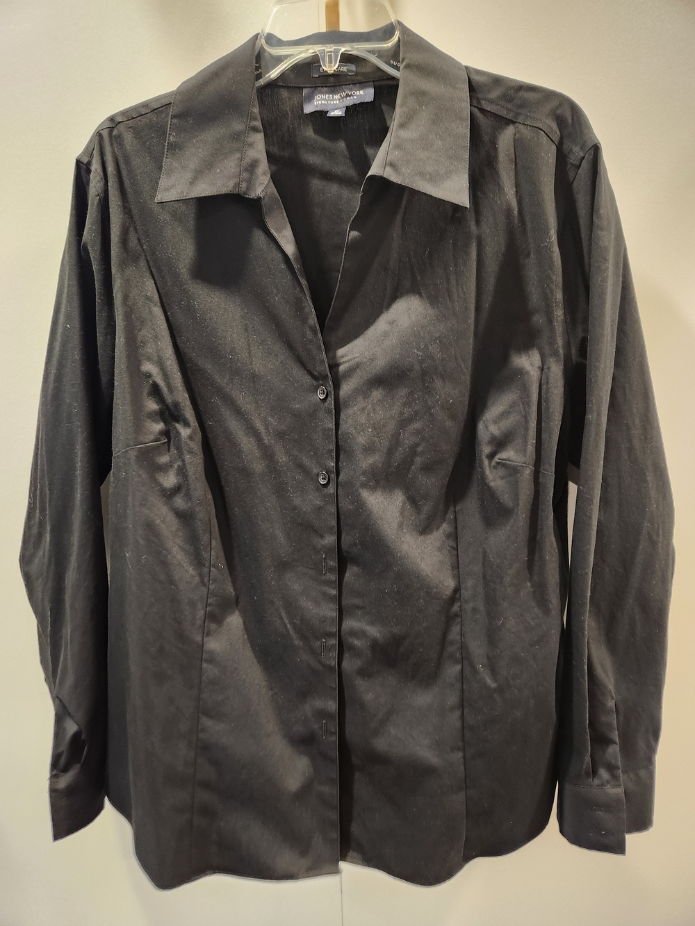 Jones New York Black Button-Up Shirt